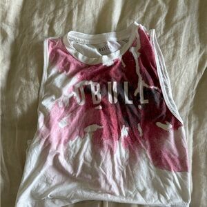 NOBULL Pink and White Tank Top